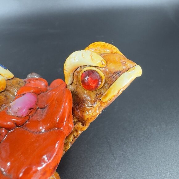 Vintage Mexican Turtle Figurine Resin With Stones Hand Crafted Figure Decor VTG - Picture 4 of 12